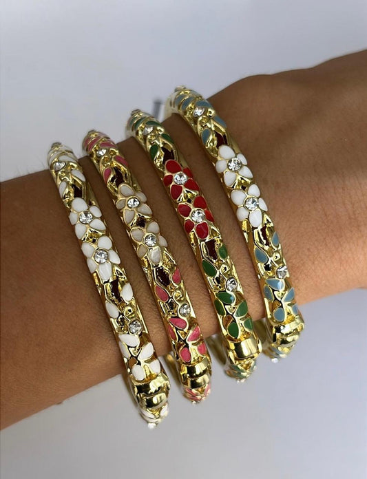Bloom Enamel Bangles