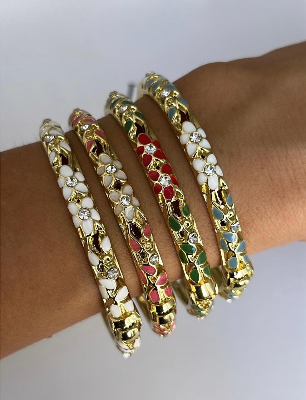 Bloom Enamel Bangles