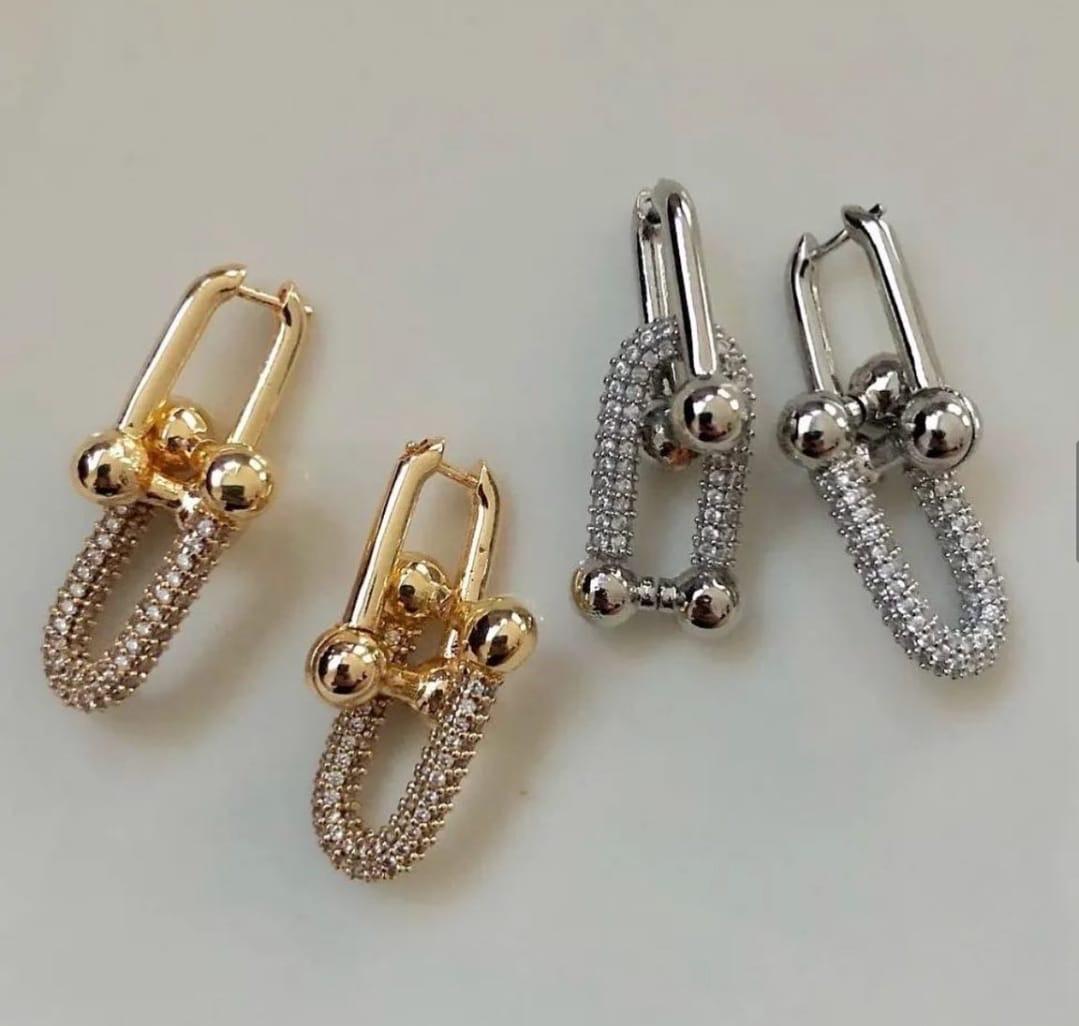 Pavé Link Earrings