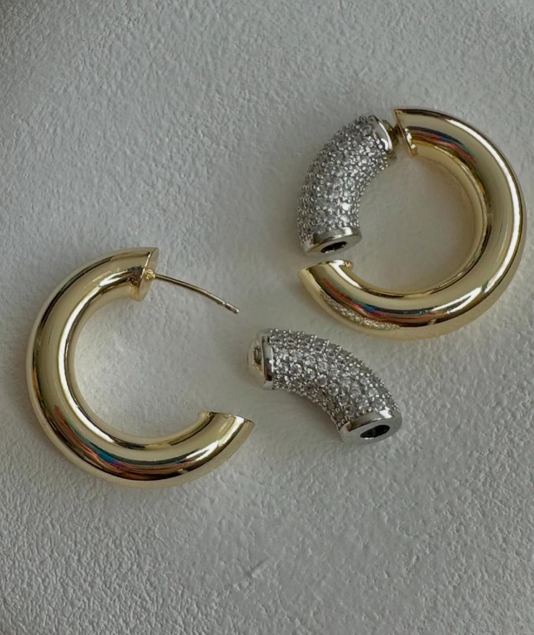 Chunky Crystal Hoops