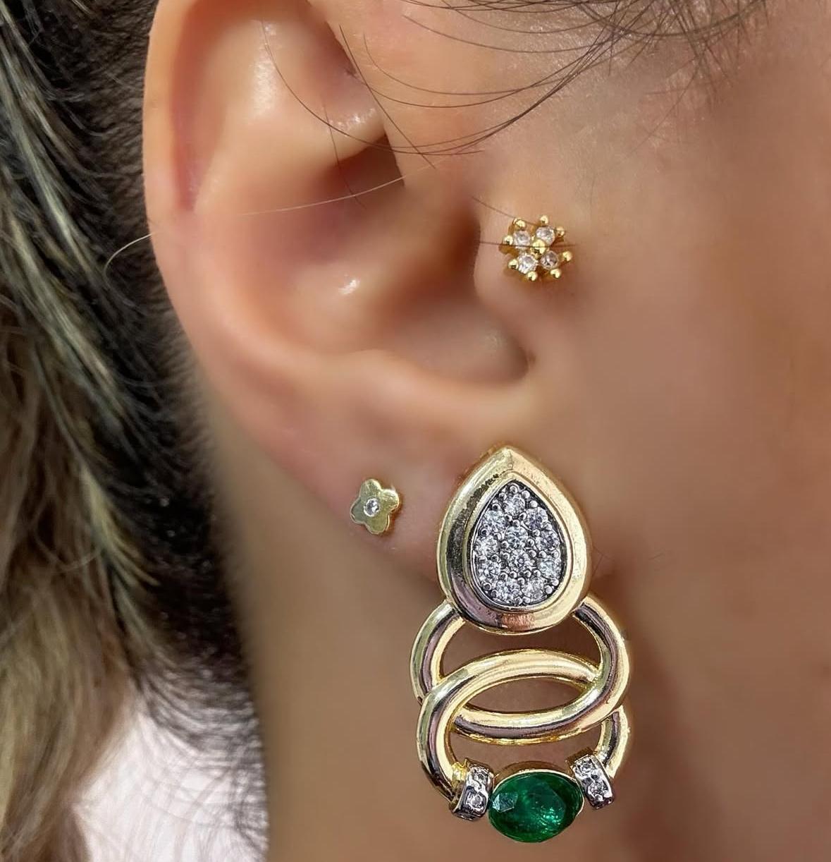 Emerald Statement Earrings
